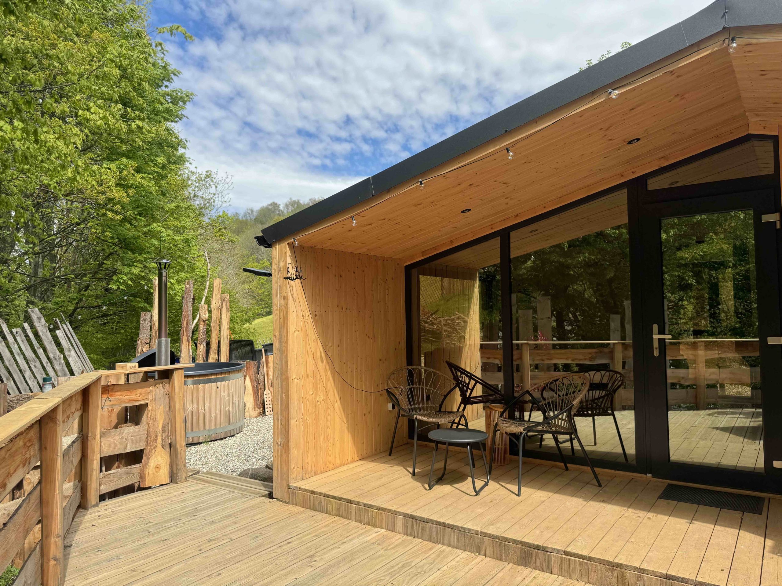 Gite Petite Ourse Tiny House avec bain nordique Insolite Alsace